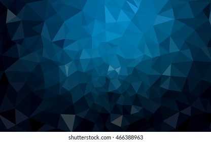 Dark blue polygonal illustration, which consist of triangles. Geometric background in Origami style with gradient. Triangular design for your business.