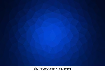 Dark blue polygonal illustration, which consist of triangles. Geometric background in Origami style with gradient. Triangular design for your business.