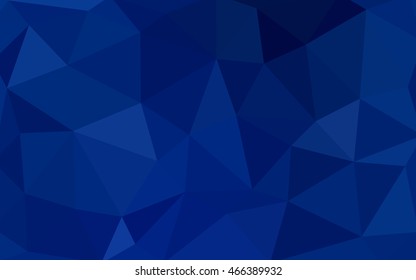 Dark blue polygonal illustration, which consist of triangles. Triangular design for your business. Creative geometric background in Origami style with gradient.