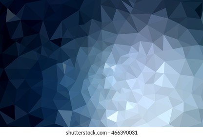 Dark blue polygonal illustration, which consist of triangles. Geometric background in Origami style with gradient. Triangular design for your business.