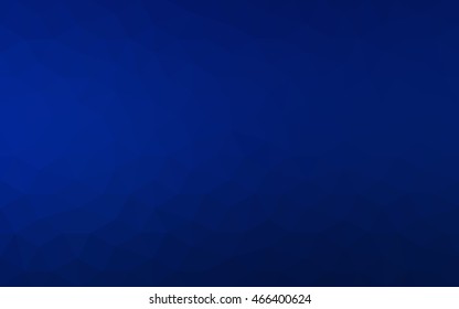 Dark blue polygonal illustration, which consist of triangles. Geometric background in Origami style with gradient. Triangular design for your business.
