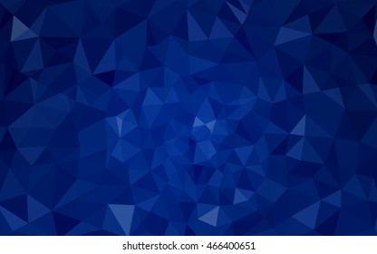 Dark blue polygonal illustration, which consist of triangles. Geometric background in Origami style with gradient. Triangular design for your business.