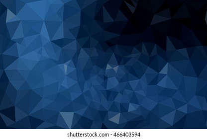 Dark blue polygonal illustration, which consist of triangles. Geometric background in Origami style with gradient. Triangular design for your business.