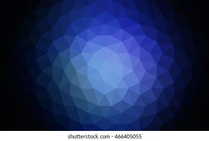 Dark blue polygonal illustration, which consist of triangles. Geometric background in Origami style with gradient. Triangular design for your business.