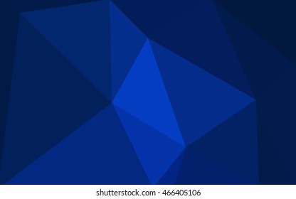 Dark blue polygonal illustration, which consist of triangles. Geometric background in Origami style with gradient. Triangular design for your business.