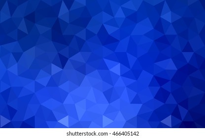 Dark blue polygonal illustration, which consist of triangles. Geometric background in Origami style with gradient. Triangular design for your business.