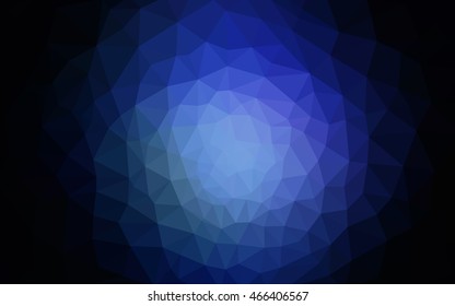 Dark blue polygonal illustration, which consist of triangles. Geometric background in Origami style with gradient. Triangular design for your business.