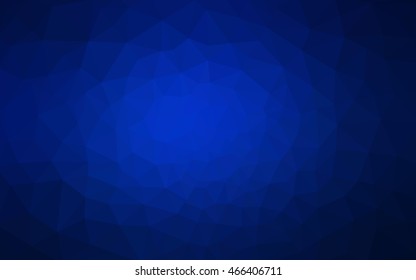 Dark blue polygonal illustration, which consist of triangles. Geometric background in Origami style with gradient. Triangular design for your business.
