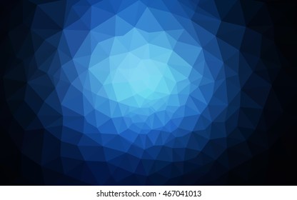 Dark blue polygonal illustration, which consist of triangles. Geometric background in Origami style with gradient. Triangular design for your business.