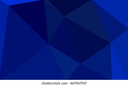 Dark blue polygonal illustration, which consist of triangles. Geometric background in Origami style with gradient. Triangular design for your business.
