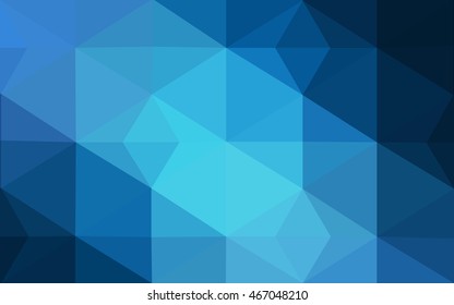 Dark blue polygonal illustration, which consist of triangles. Geometric background in Origami style with gradient. Triangular design for your business.