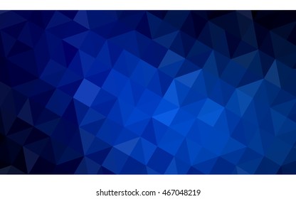 Dark blue polygonal illustration, which consist of triangles. Geometric background in Origami style with gradient. Triangular design for your business.
