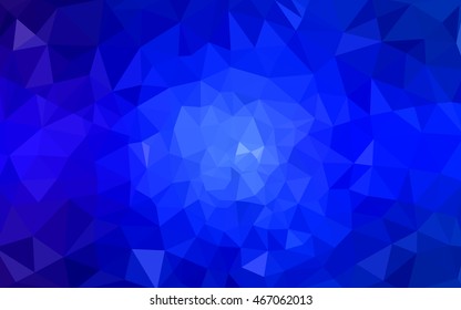 Dark blue polygonal illustration, which consist of triangles. Geometric background in Origami style with gradient. Triangular design for your business.