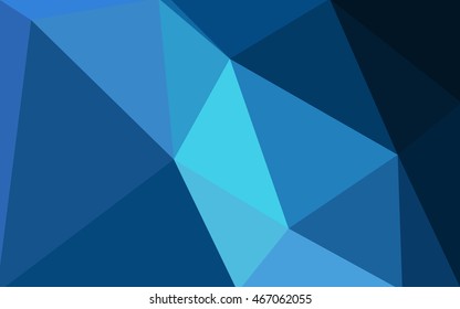 Dark blue polygonal illustration, which consist of triangles. Geometric background in Origami style with gradient. Triangular design for your business.
