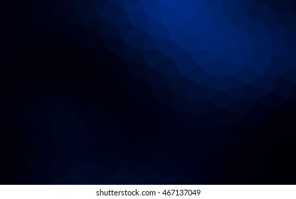 Dark blue polygonal illustration, which consist of triangles. Geometric background in Origami style with gradient. Triangular design for your business.