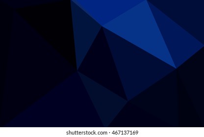 Dark blue polygonal illustration, which consist of triangles. Geometric background in Origami style with gradient. Triangular design for your business.