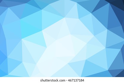 Dark blue polygonal illustration, which consist of triangles. Triangular design for your business. Creative geometric background in Origami style with gradient.