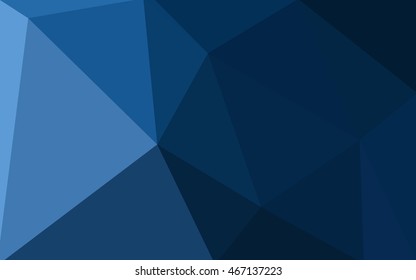 Dark blue polygonal illustration, which consist of triangles. Geometric background in Origami style with gradient. Triangular design for your business.