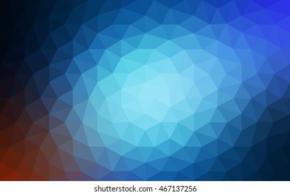 Dark blue polygonal illustration, which consist of triangles. Geometric background in Origami style with gradient. Triangular design for your business.