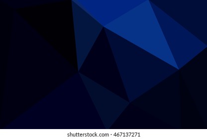 Dark blue polygonal illustration, which consist of triangles. Geometric background in Origami style with gradient. Triangular design for your business.