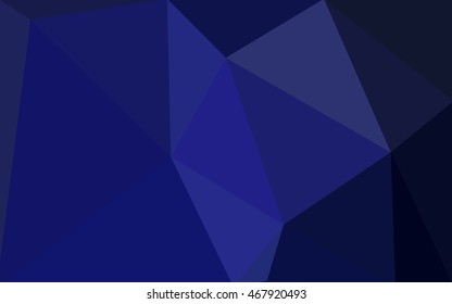 Dark blue polygonal illustration, which consist of triangles. Geometric background in Origami style with gradient. Triangular design for your business.