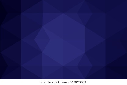 Dark blue polygonal illustration, which consist of triangles. Geometric background in Origami style with gradient. Triangular design for your business.