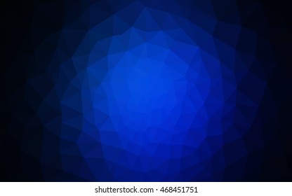 Dark blue polygonal illustration, which consist of triangles. Geometric background in Origami style with gradient. Triangular design for your business.
