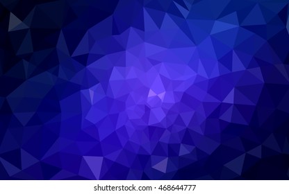 Dark blue polygonal illustration, which consist of triangles. Geometric background in Origami style with gradient. Triangular design for your business.