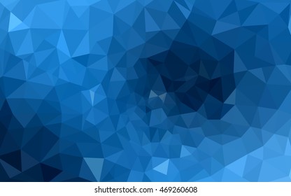 Dark blue polygonal illustration, which consist of triangles. Geometric background in Origami style with gradient. Triangular design for your business.