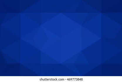 Dark blue polygonal illustration, which consist of triangles. Geometric background in Origami style with gradient. Triangular design for your business.