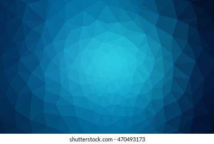 Dark blue polygonal illustration, which consist of triangles. Geometric background in Origami style with gradient. Triangular design for your business.