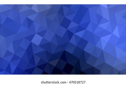 Dark blue polygonal illustration, which consist of triangles. Geometric background in Origami style with gradient. Triangular design for your business.