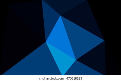 Dark blue polygonal illustration, which consist of triangles. Geometric background in Origami style with gradient. Triangular design for your business.