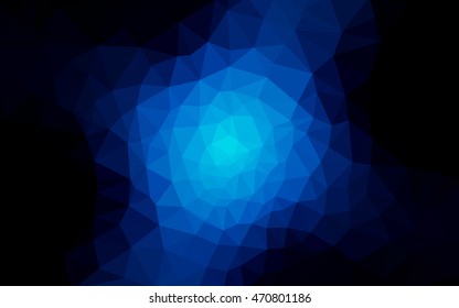 Dark blue polygonal illustration, which consist of triangles. Geometric background in Origami style with gradient. Triangular design for your business.