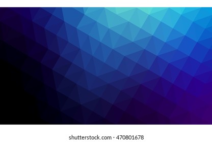 Dark blue polygonal illustration, which consist of triangles. Geometric background in Origami style with gradient. Triangular design for your business.