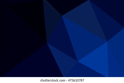 Dark blue polygonal illustration, which consist of triangles. Geometric background in Origami style with gradient. Triangular design for your business.