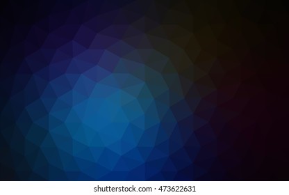 Dark blue polygonal illustration, which consist of triangles. Geometric background in Origami style with gradient. Triangular design for your business.