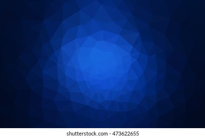 Dark blue polygonal illustration, which consist of triangles. Geometric background in Origami style with gradient. Triangular design for your business.
