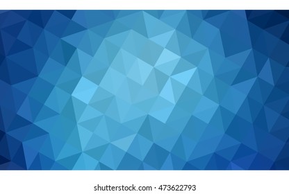 Dark blue polygonal illustration, which consist of triangles. Geometric background in Origami style with gradient. Triangular design for your business.