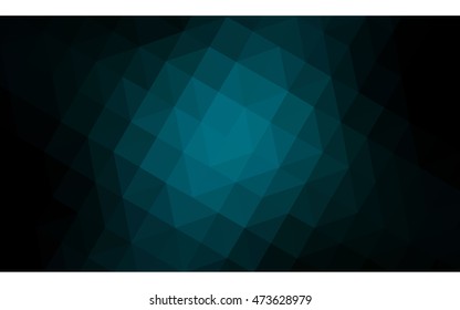 Dark blue polygonal illustration, which consist of triangles. Geometric background in Origami style with gradient. Triangular design for your business.
