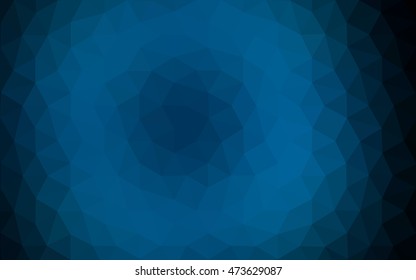 Dark blue polygonal illustration, which consist of triangles. Geometric background in Origami style with gradient. Triangular design for your business.