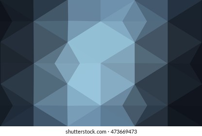 Dark blue polygonal illustration, which consist of triangles. Geometric background in Origami style with gradient. Triangular design for your business.