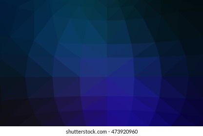 Dark blue polygonal illustration, which consist of triangles. Triangular design for your business. Creative geometric background in Origami style with gradient.