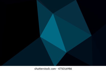Dark blue polygonal illustration, which consist of triangles. Geometric background in Origami style with gradient. Triangular design for your business.