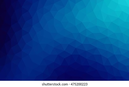 Dark blue polygonal illustration, which consist of triangles. Geometric background in Origami style with gradient. Triangular design for your business.