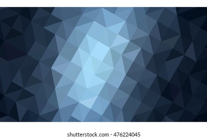 Dark blue polygonal illustration, which consist of triangles. Geometric background in Origami style with gradient. Triangular design for your business.