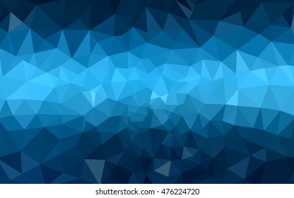 Dark blue polygonal illustration, which consist of triangles. Geometric background in Origami style with gradient. Triangular design for your business.