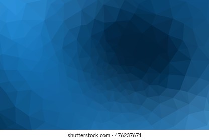 Dark blue polygonal illustration, which consist of triangles. Geometric background in Origami style with gradient. Triangular design for your business.