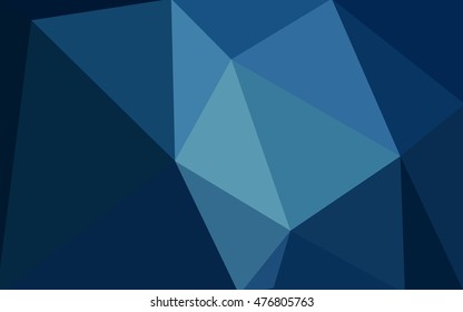 Dark blue polygonal illustration, which consist of triangles. Geometric background in Origami style with gradient. Triangular design for your business.