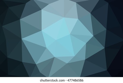 Dark blue polygonal illustration, which consist of triangles. Triangular design for your business. Creative geometric background in Origami style with gradient.